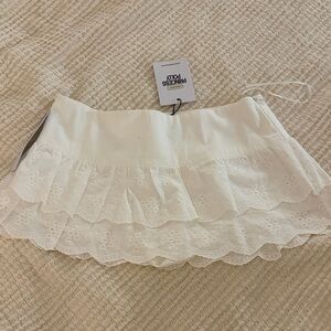 Princess Polly Cream Lace Mini Skirt